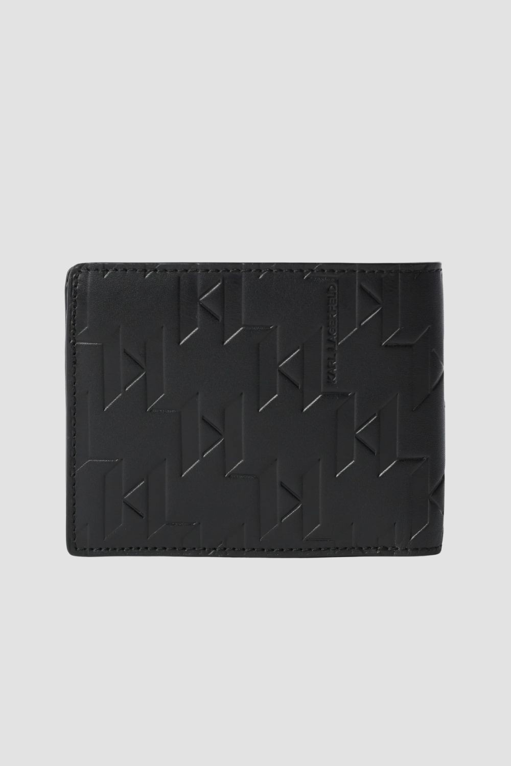 KARL LAGERFELD Portofel Bifold Loom din piele neagră