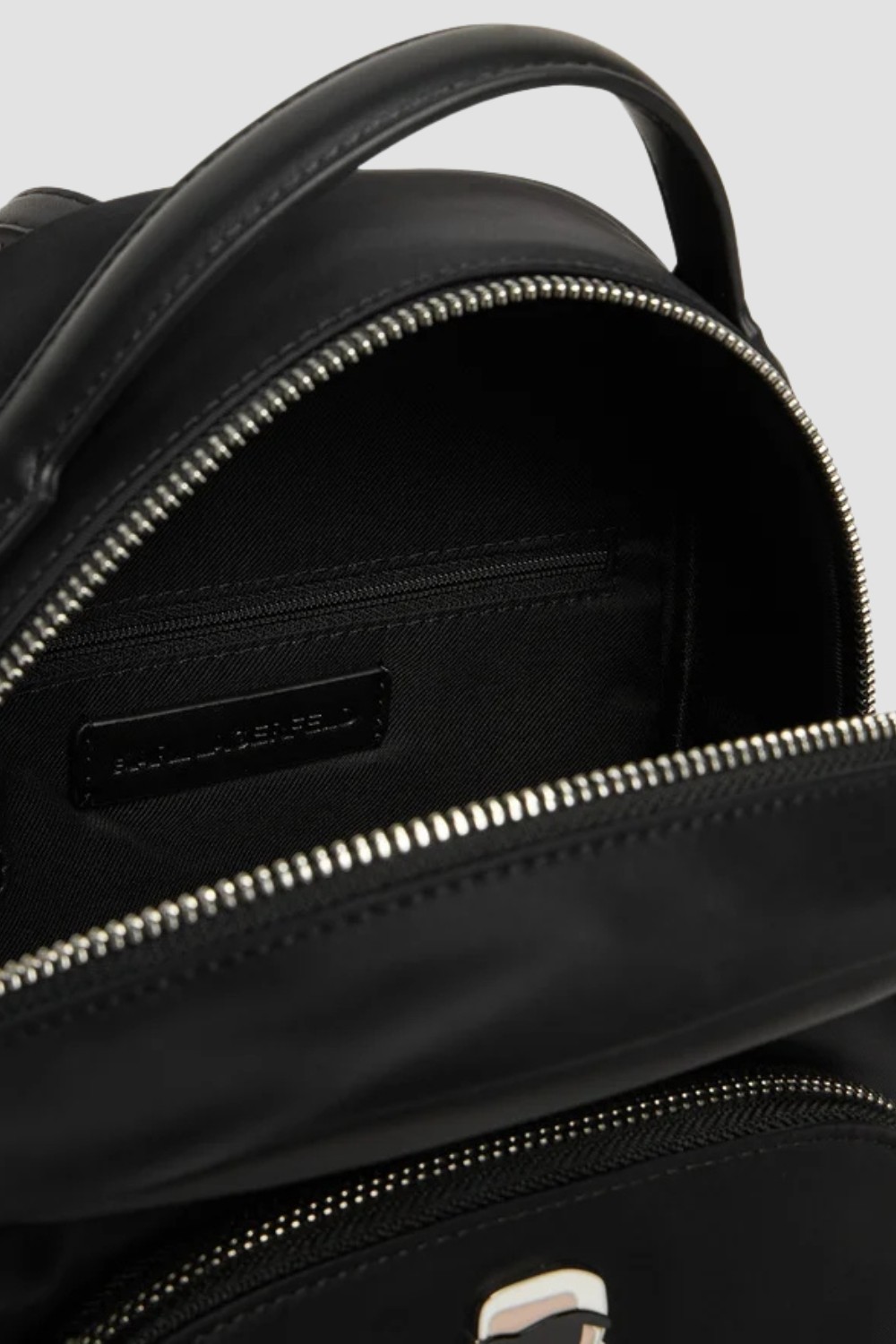 KARL LAGERFELD Rucsac negru mic pentru femei Ikon Nylon