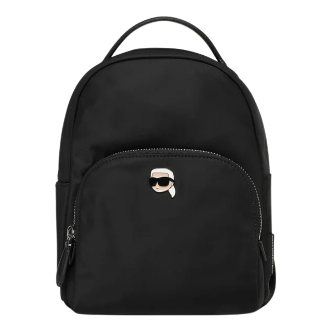 KARL LAGERFELD Rucsac negru mic pentru femei Ikon Nylon