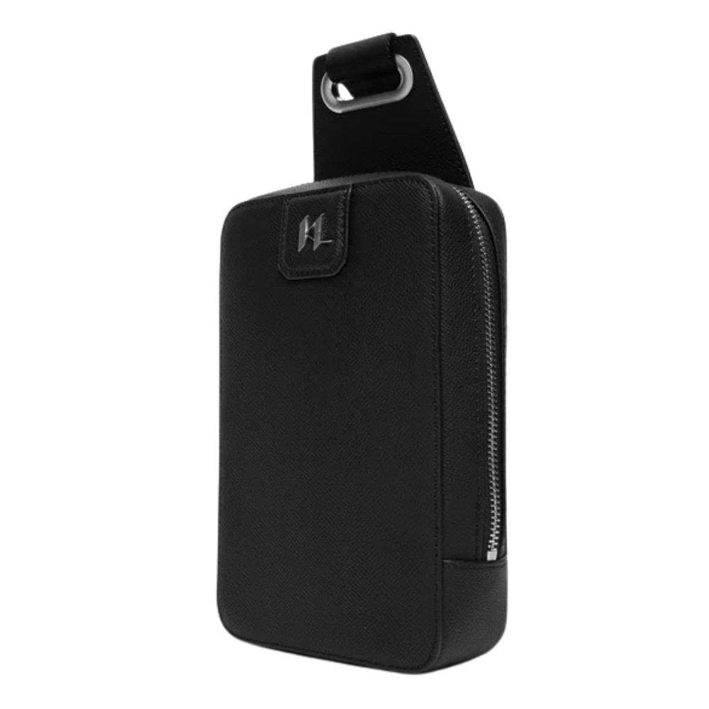 KARL LAGERFELD Чорна монограмна сумка-рюкзак з ниркою