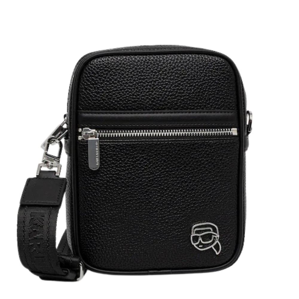 KARL LAGERFELD Black Ikon Outline Crossbody Sachet