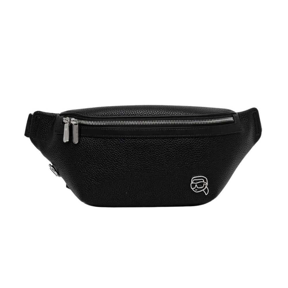 KARL LAGERFELD Чорна чоловіча сумка-рюкзак Ikon Outline Kidney