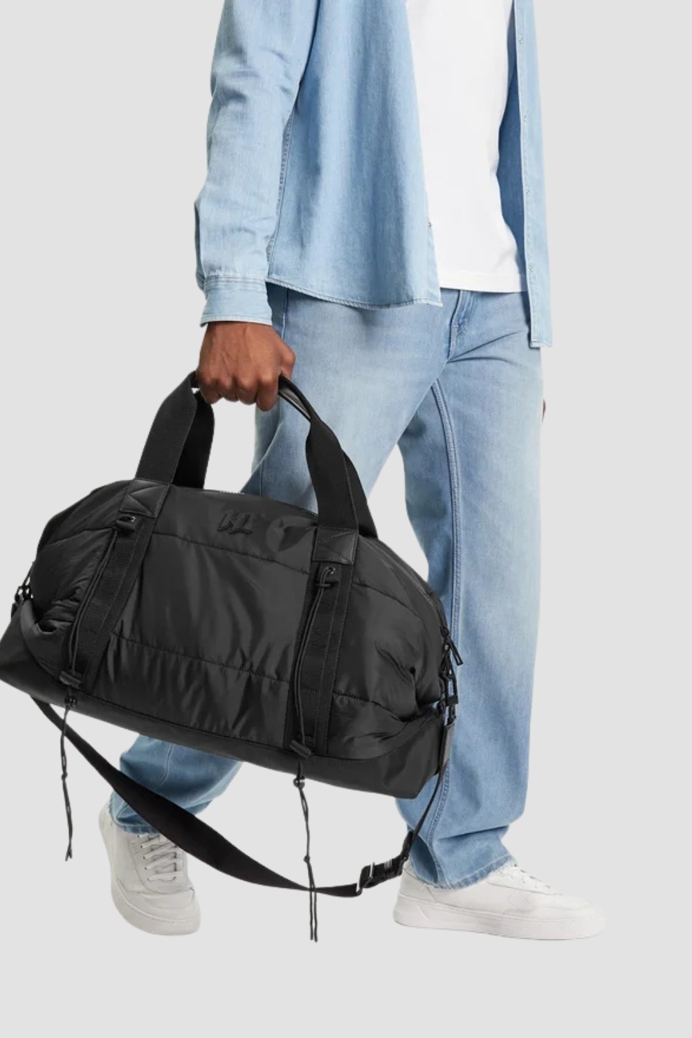 KARL LAGERFELD Black Quilted Travel Bag