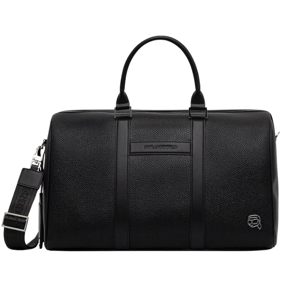 KARL LAGERFELD Geantă de călătorie neagră Ikon Outline Weekender