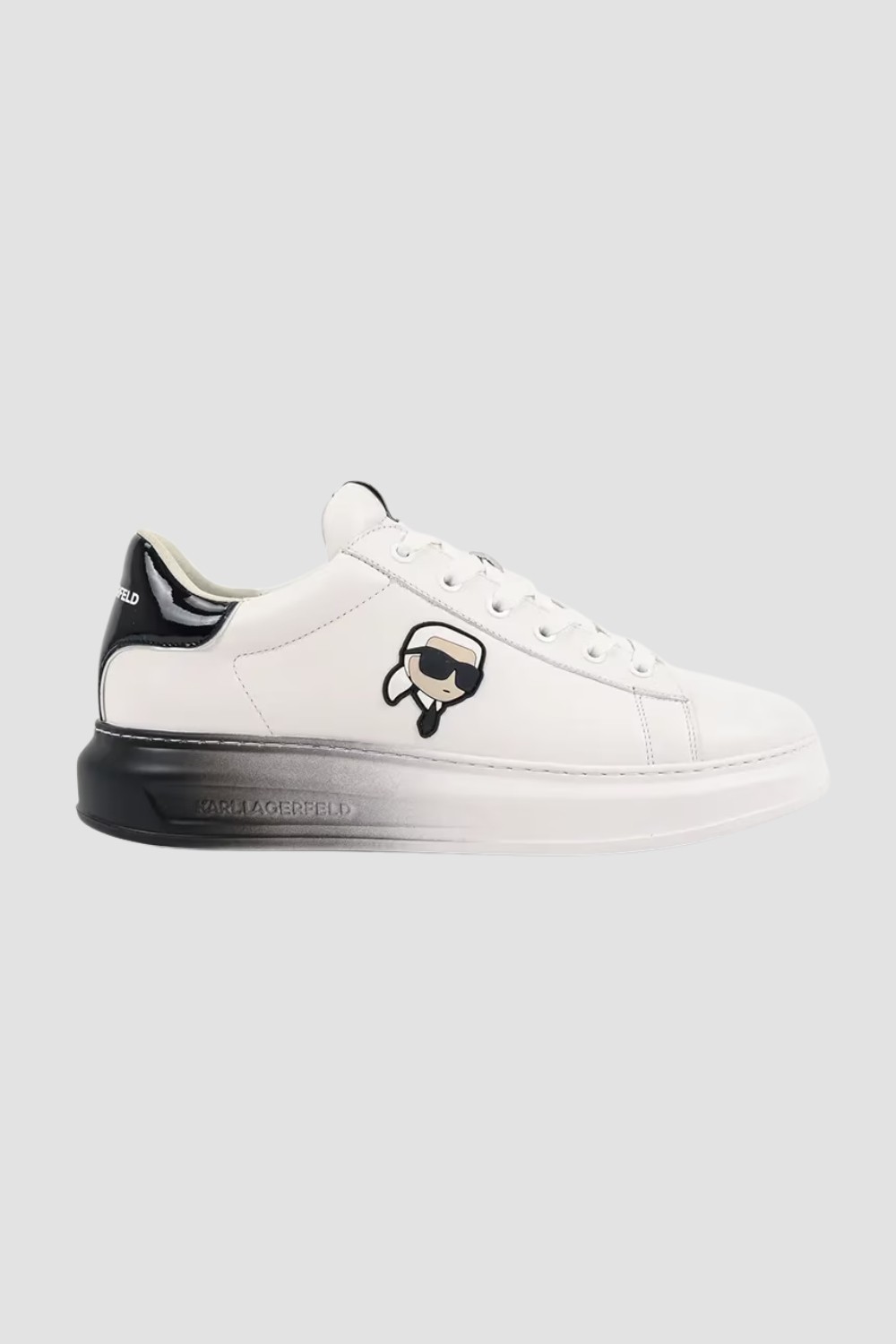 KARL LAGERFELD White men's leather Ombre KAPRI sneakers