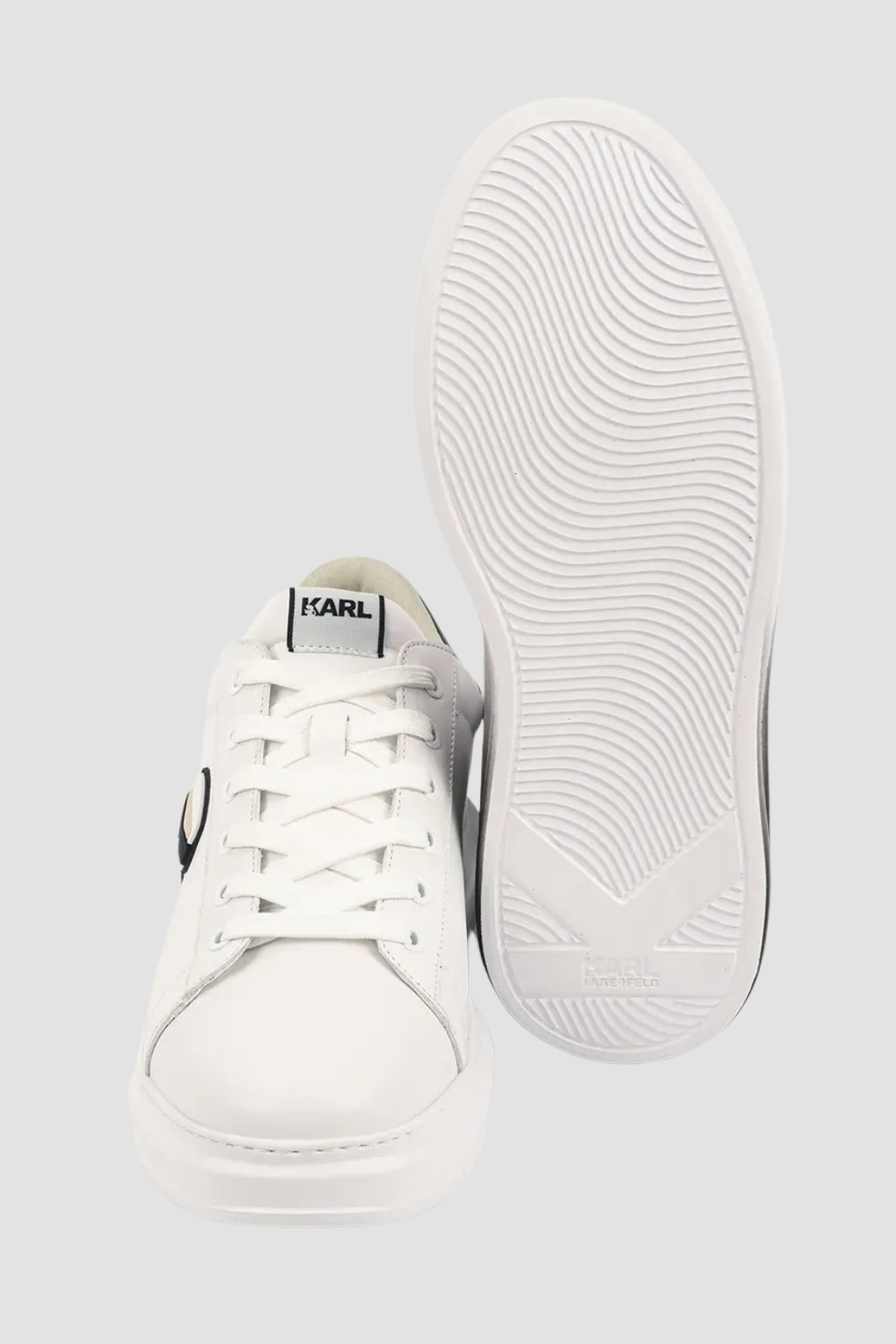 KARL LAGERFELD White men's leather Ombre KAPRI sneakers