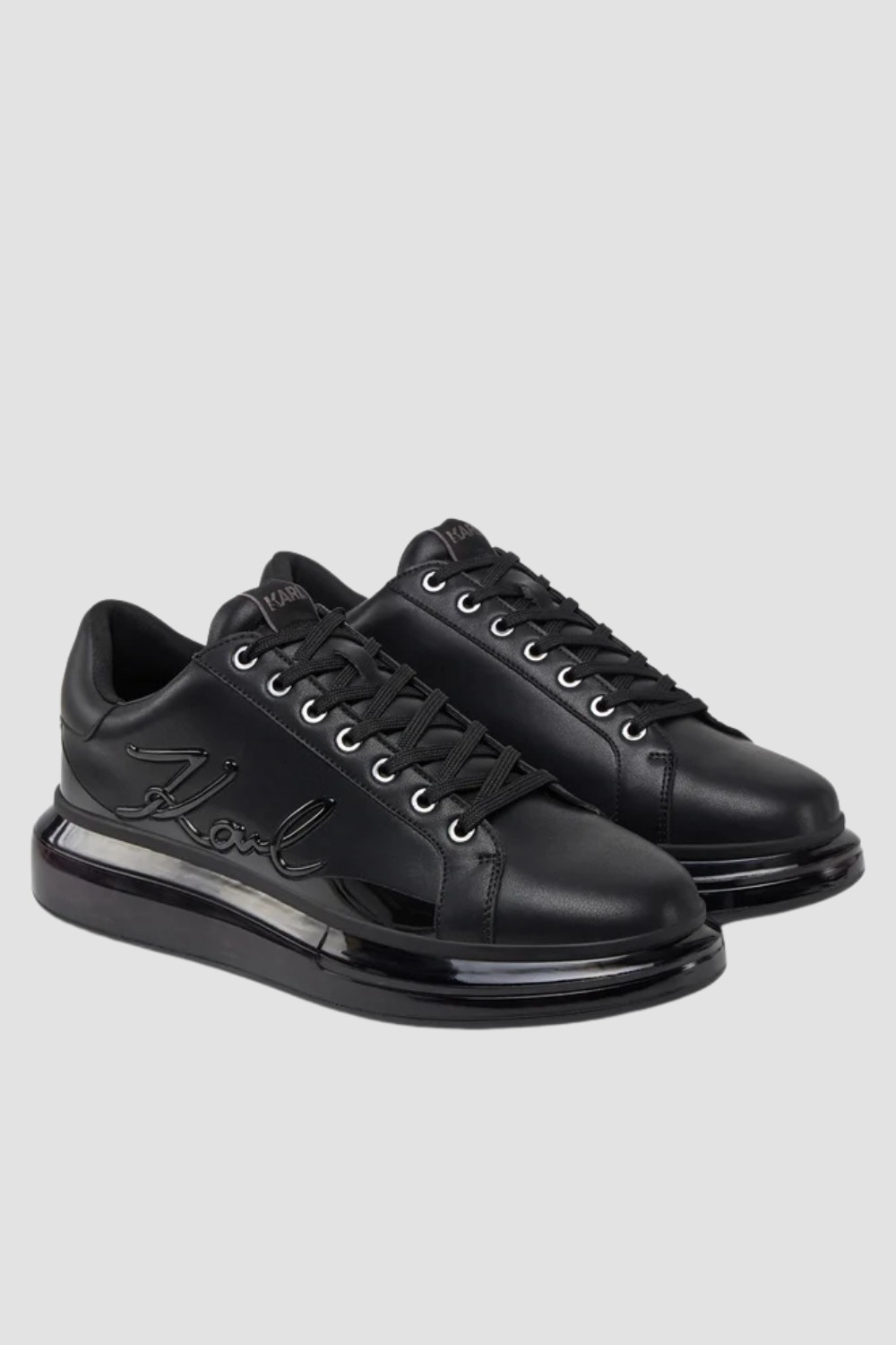 KARL LAGERFELD Black men's KAPRI KUSHION Karl Signia Shine sneakers