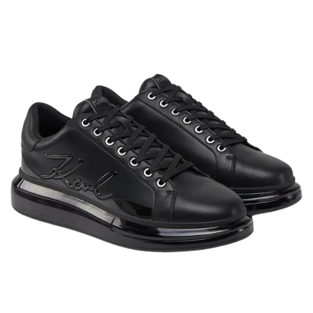KARL LAGERFELD Black men's KAPRI KUSHION Karl Signia Shine sneakers