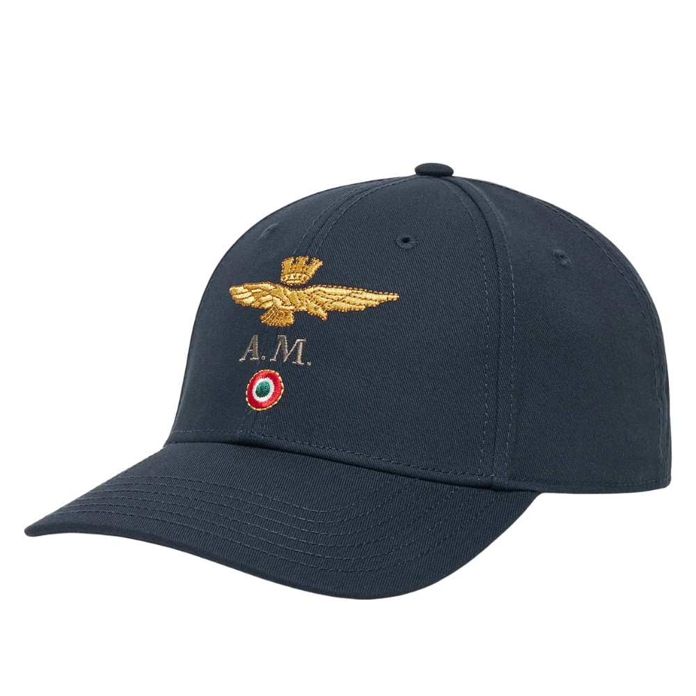 AERONAUTICA MILITARE Granatowa męska czapka z daszkiem